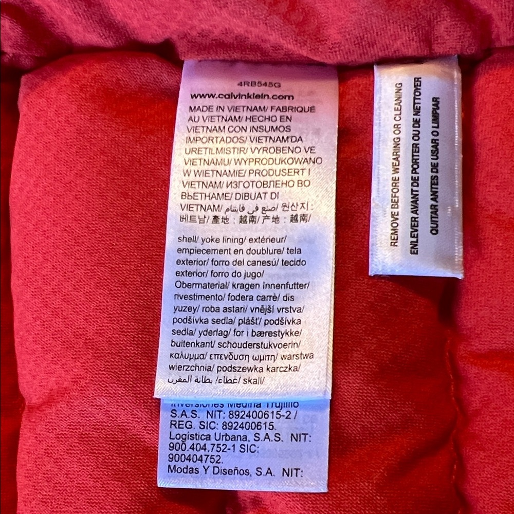 Calvin Klein Jeans Bold Orange Vest Size L EUC Outdoor Hiking Camping - Picture 8 of 11